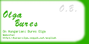 olga bures business card